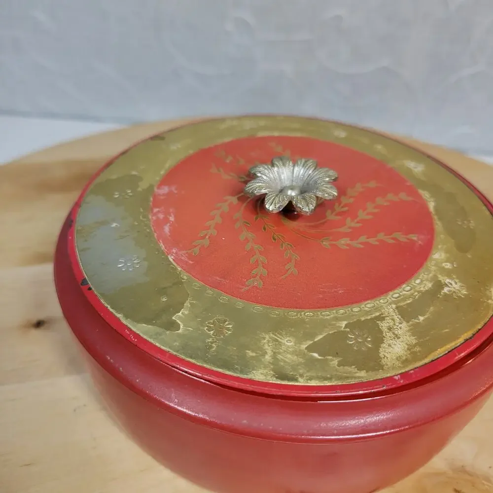 Vintage AVON Persian Wood Beauty Dust Dish 5